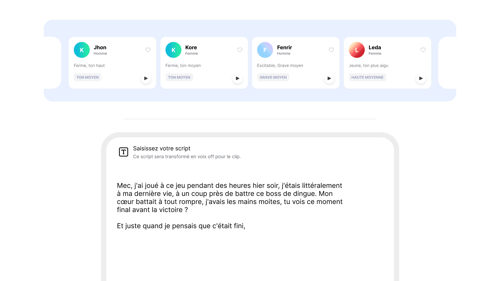Générateur de Voix Off IA